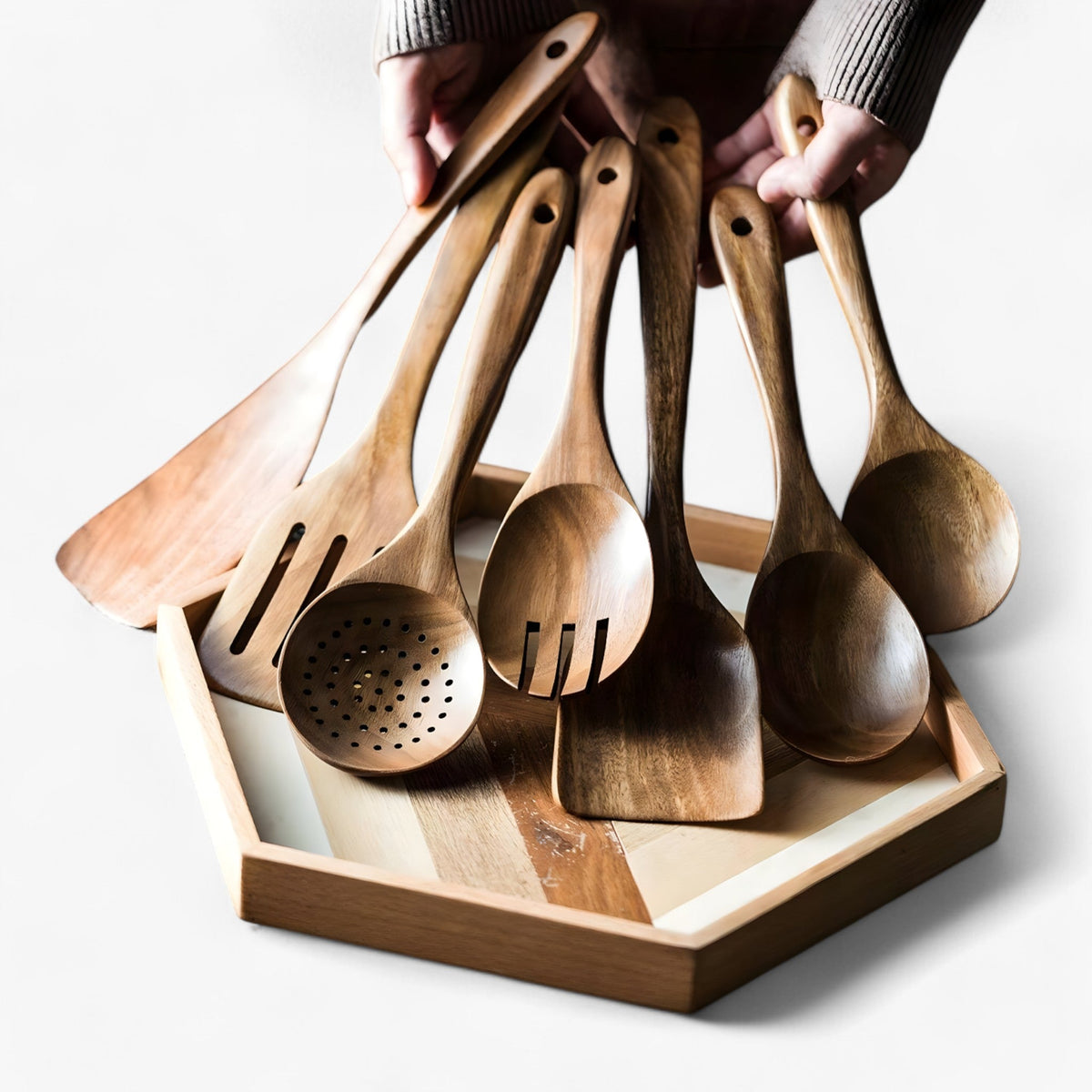 Wooden Kitchen Utensil Set - Sustainable Cooking Tools - Image 4