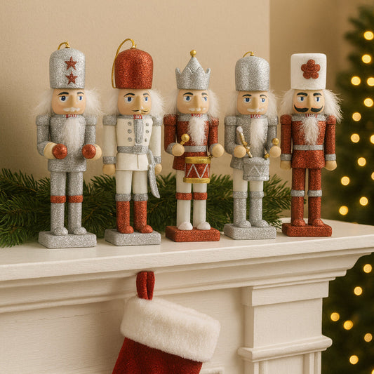 Wooden Nutcracker Figurines – Set of 5